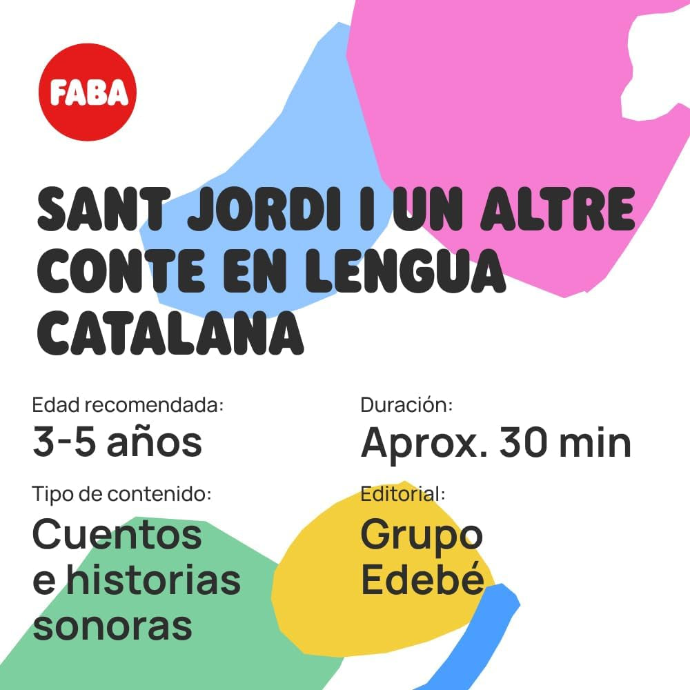 Sonoro de - Sant Jordi i un altre Conte - Storie e racconti sonori - giocattoli, contenuti educativi, in catalano, per bambine e bambini dai 4 ai 6 anni Bebe Naty Shop Giocattoli