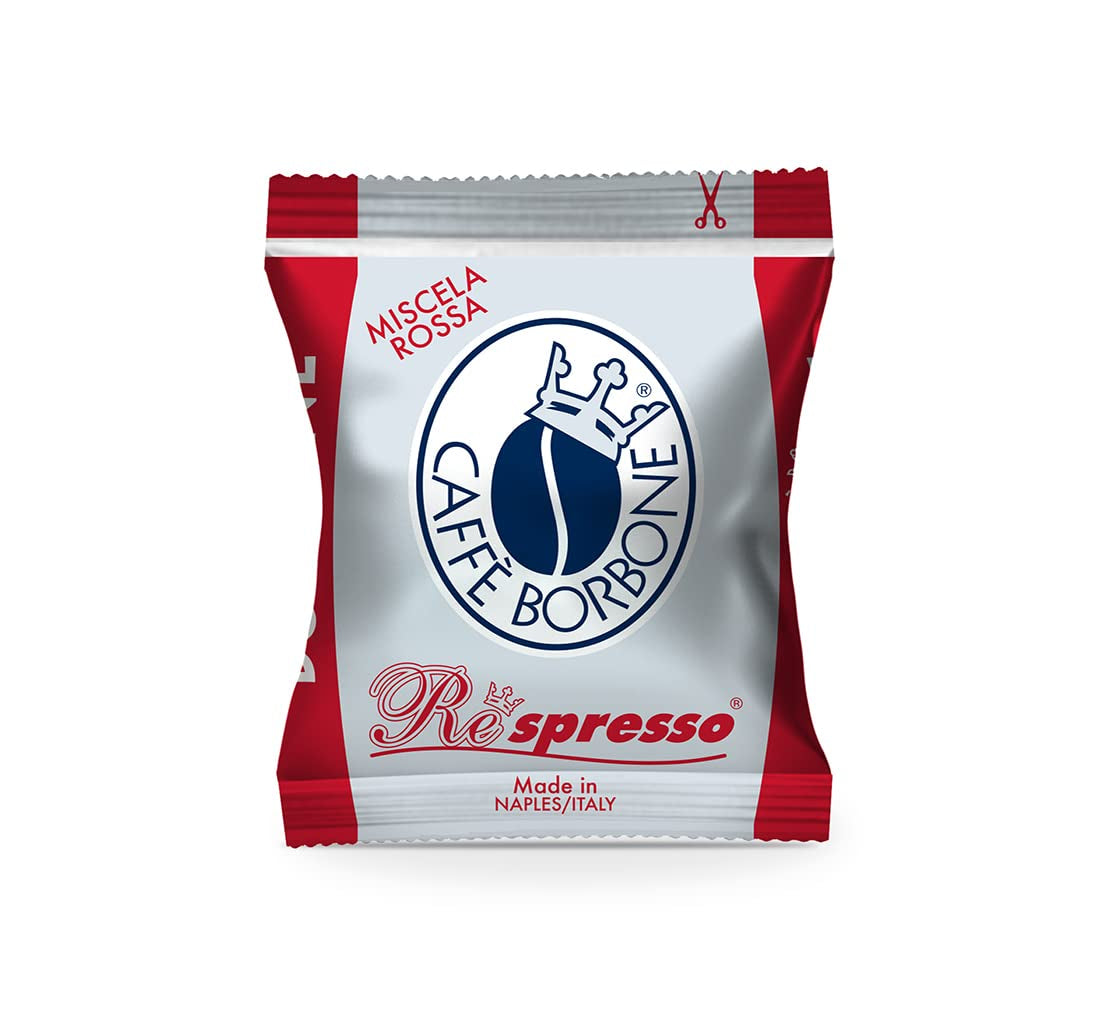 Caffè Borbone Respresso, Rote Kaffeemischung - 50 Kapseln - Compatibile con Nespresso®* Haushalts-Espressomaschinen