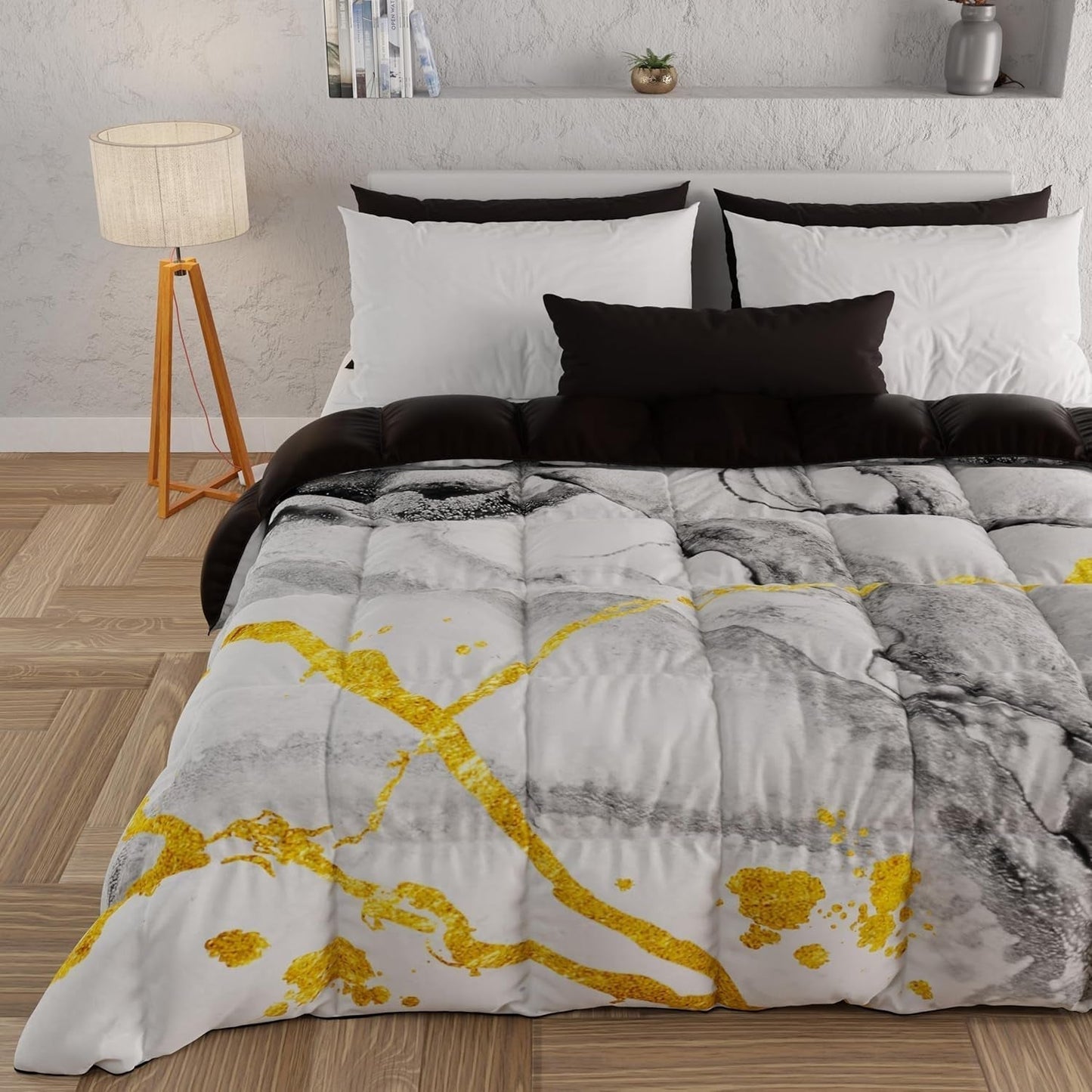 PETTI Artigiani Italiani - Trapunta invernale, Trapunta invernale, Trapunta semplice, Double face, Stampa monocolore e digitale, Microfibra anallergica 100%, Made in Italy