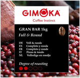 Gimoka Gran Bar Caffè in Grani, Ricco e Cremoso, 1kg, Confezione da 10, + Portachiavi