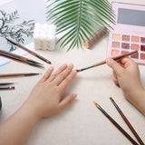 Set di 10 pinsel per nail art, pennelli per nail art Braun Pinsel per design per unghie Nageldesign Pinselfür Gelnägelfür Heimwerker Maniküre Salon Zuhause Nailpinsel Set