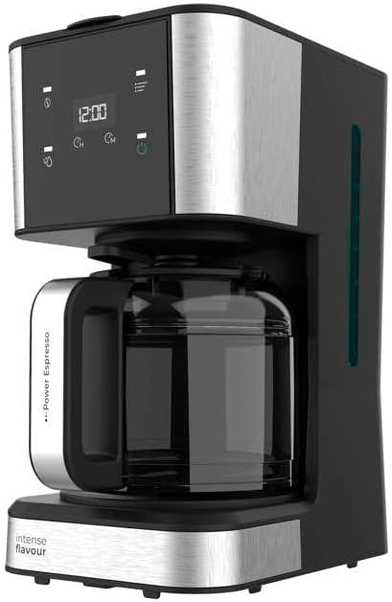 Espresso con filtro Cecotec Coffee 66 Drop and Touch, potenza 950 W, 1,5 L, 12 tazze, touch screen, caraffa in vetro, timer 24 ore, 6 interruttori, filtro a rete riutilizzabile