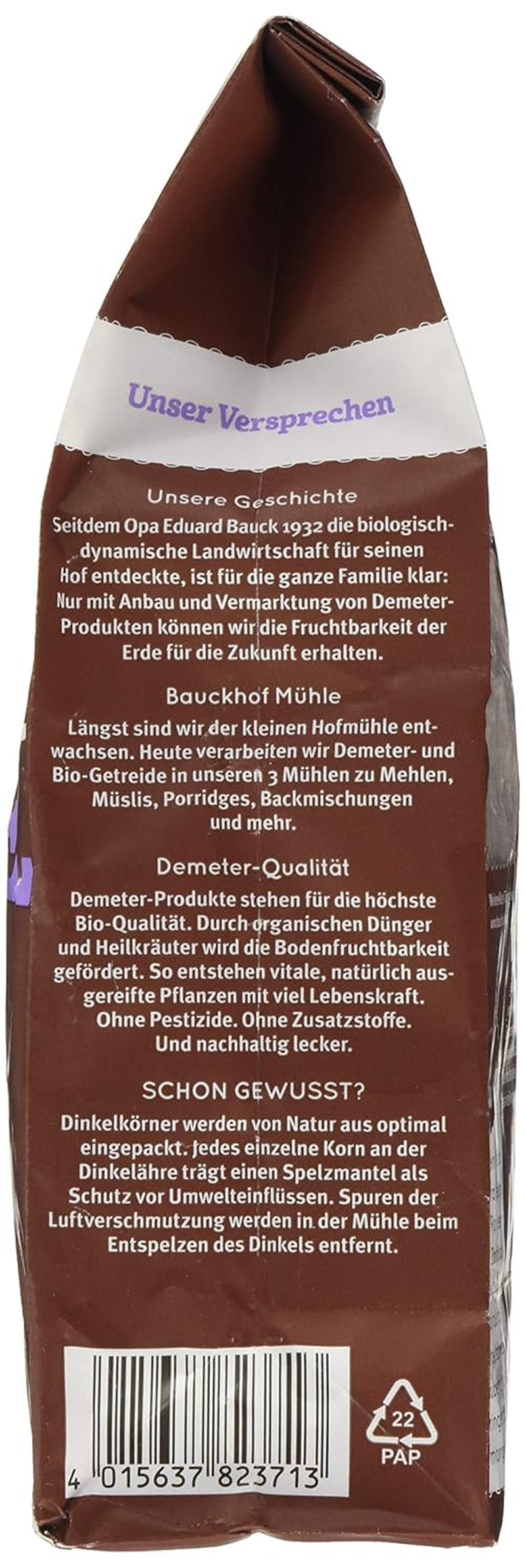 Bauck HOF Dinkelmüsli Schokozart, 425G (1Er Pack) Cereali Naty Shop