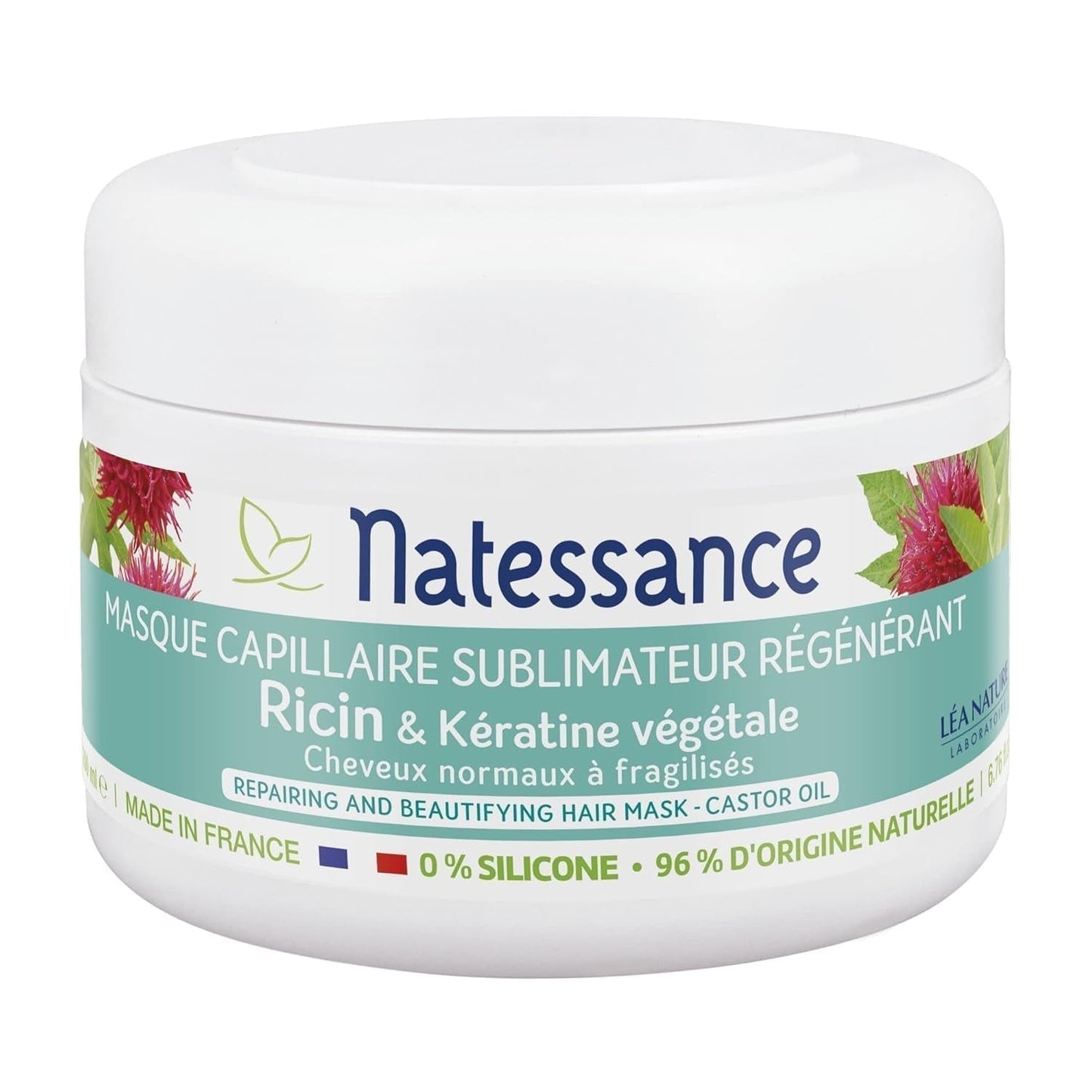 Sublimateur à l'Huile de Ricin et Kératine Végétale mask 200 ml Maschera per capelli Naty Shop Titolo predefinito
