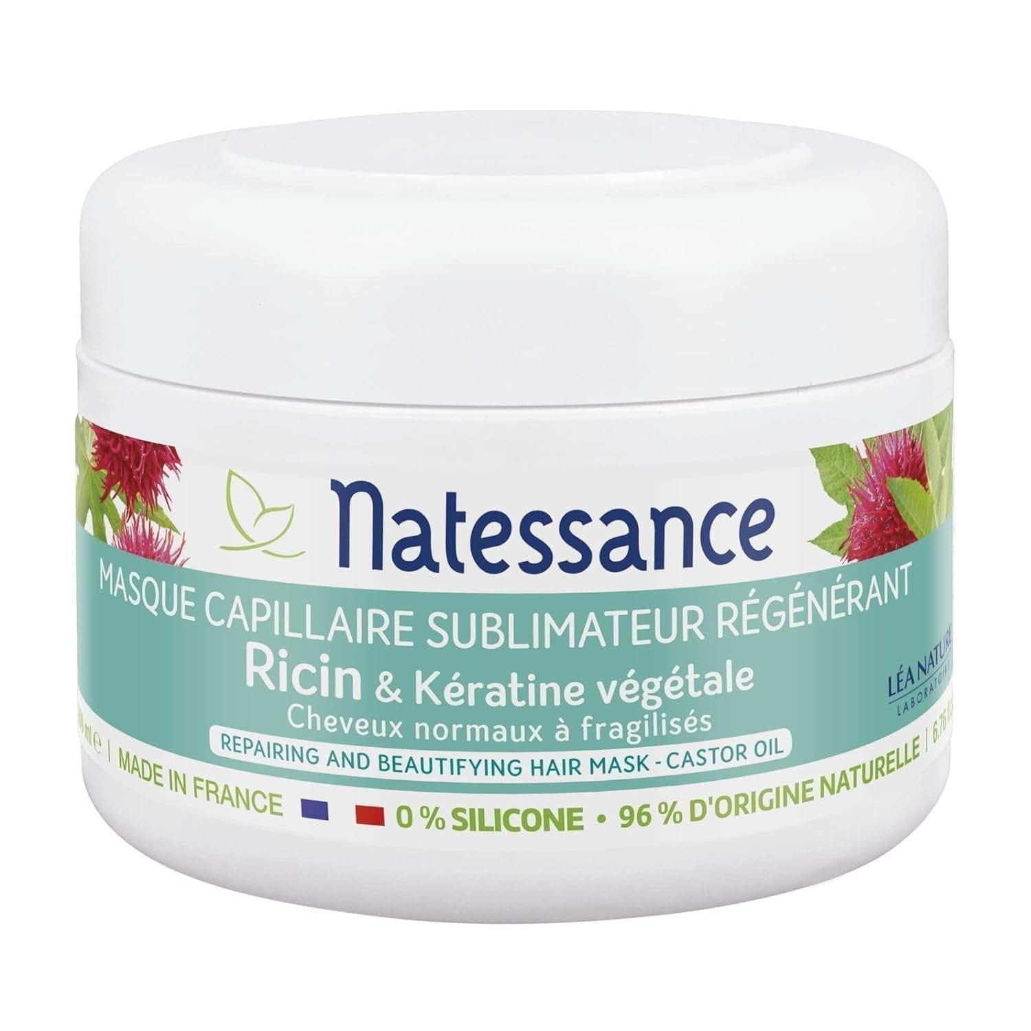 Sublimateur à l'Huile de Ricin et Kératine Végétale mask 200 ml Maschera per capelli Naty Shop Titolo predefinito