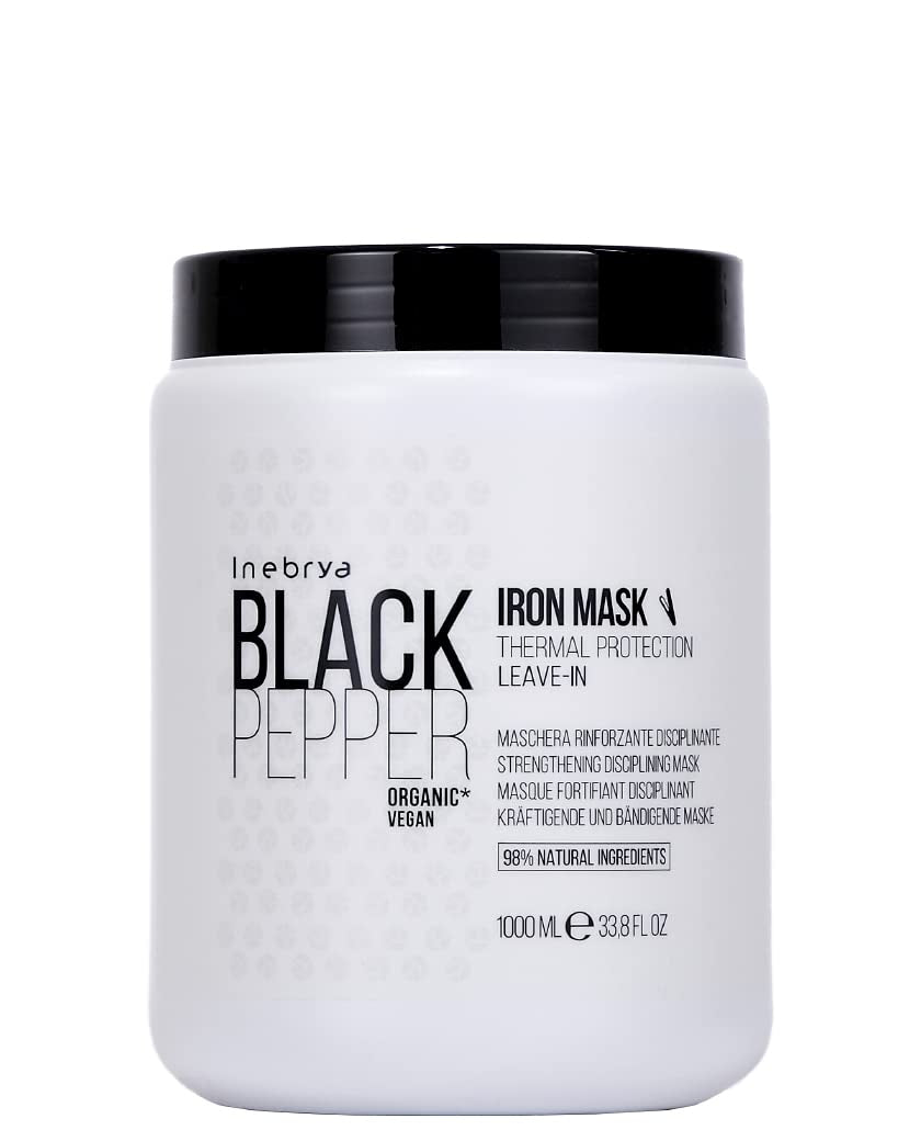 Maschera ferro al pepe nero 1000ml Naty Shop maschera capelli 1 kg (1 confezione)