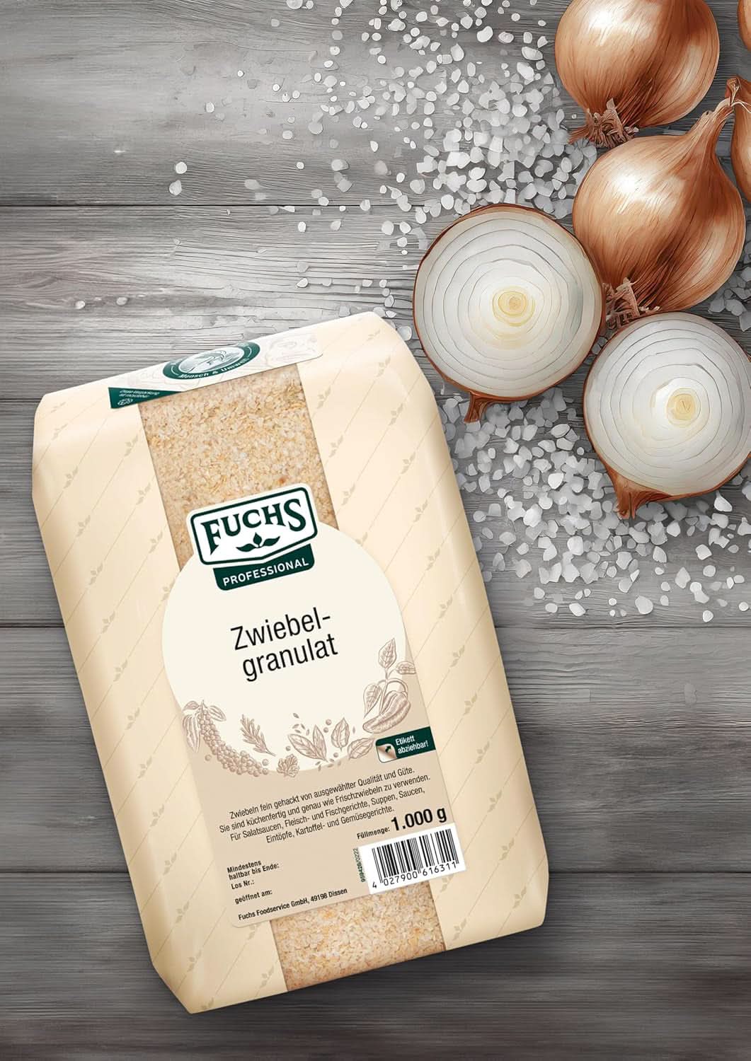 Granulato di cipolla Fuchs Professional, 1 Kg Spezie Naty Shop