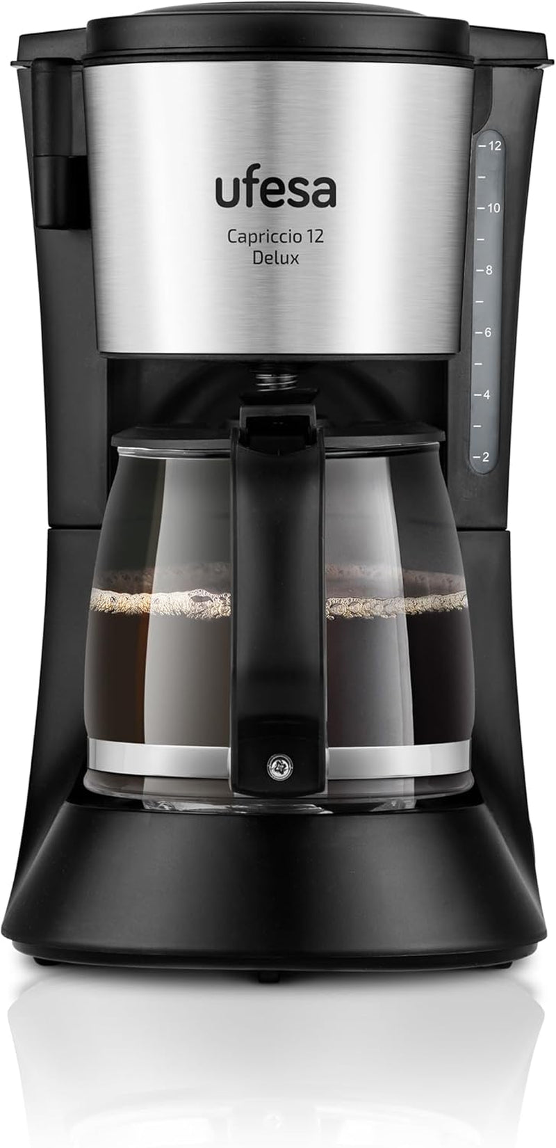 Ufesa CG7114 Caffettiera filtro Capriccio, 6 tazze, 600W, caraffa 0,6L, sistema antigoccia, spegnimento automatico, blu
