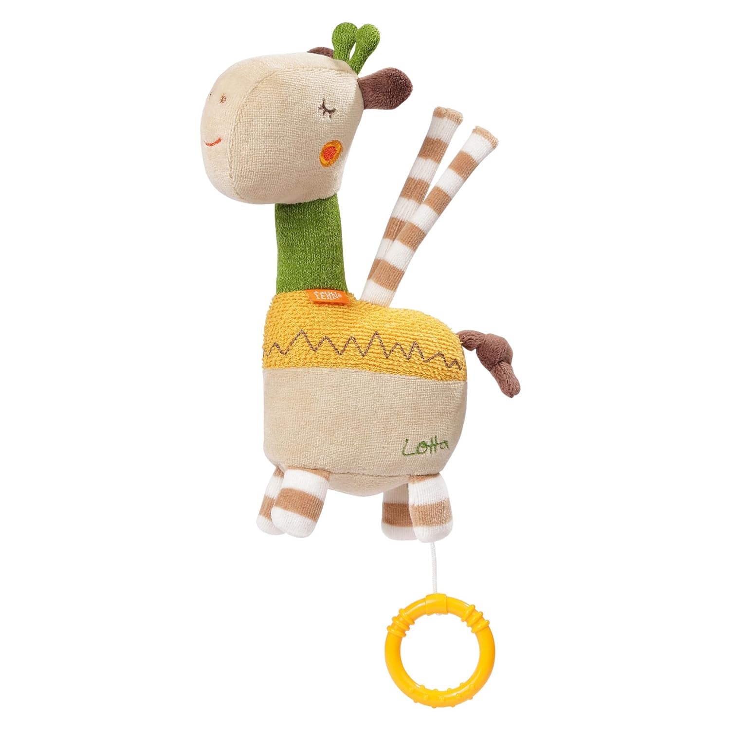 Mini carillon Fata Fehn - peluche e aiuto per dormire: il carillon a carica con la dolce melodia "Il lago dei cigni" calma in ogni situazione - per neonati e bambini da 0+ mesi Jucarii Bebe Naty Shop Giraffa