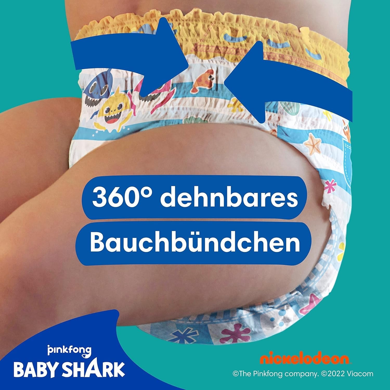 Pannolini da bagno usa e getta Pampers Splashers Baby Shark in edizione limitata 4-5, 11, 9 kg-15 kg, per una protezione sicura in acqua