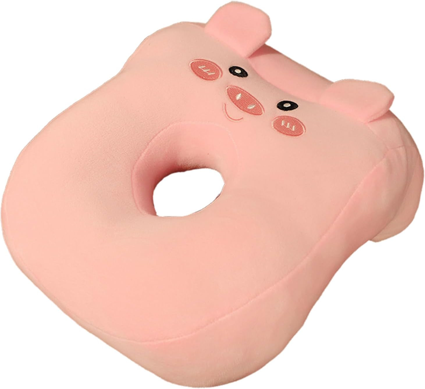 Cuscino per dormire da ufficio in cotone memory, carino per le orecchie, morbido cuscino per dormire, per dormire sul lato, per donne, ragazze, bambini (gattino grigio) Naty Shop Cuscini ortopedici cervicali maialino rosa