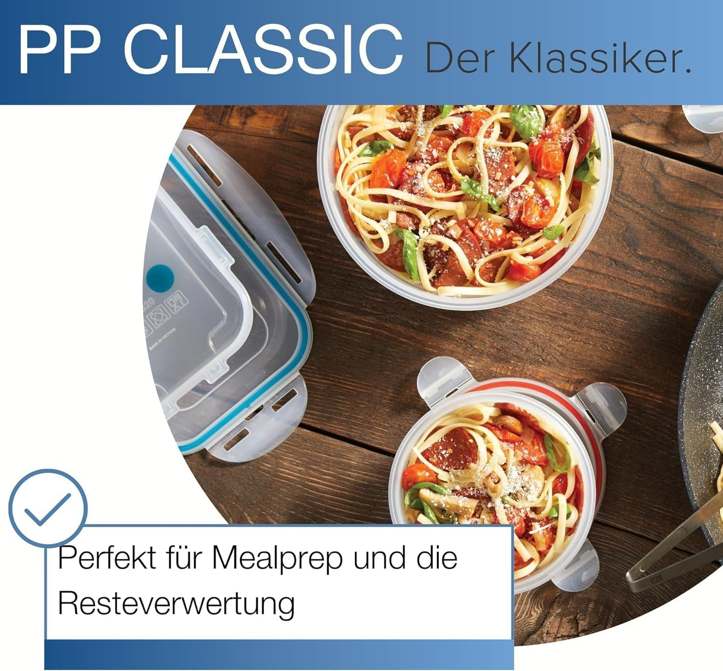 LocknLock PP Classic barattoli per la conservazione degli alimenti set 5 pezzi | 180 ml, 350 ml, 600 ml, 870 ml, 3,6 l | 100% a tenuta d'aria e acqua | senza BPA | organizer per congelatore e frigorifero | contenitori per alimenti Naty Shop lavabili in lavastoviglie e adatti al microonde