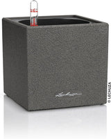 Cubo per erbe aromatiche di alta qualità LECHUZA CANTO Stone 14 con sistema di irrigazione a bastoncino, grigio pietra
