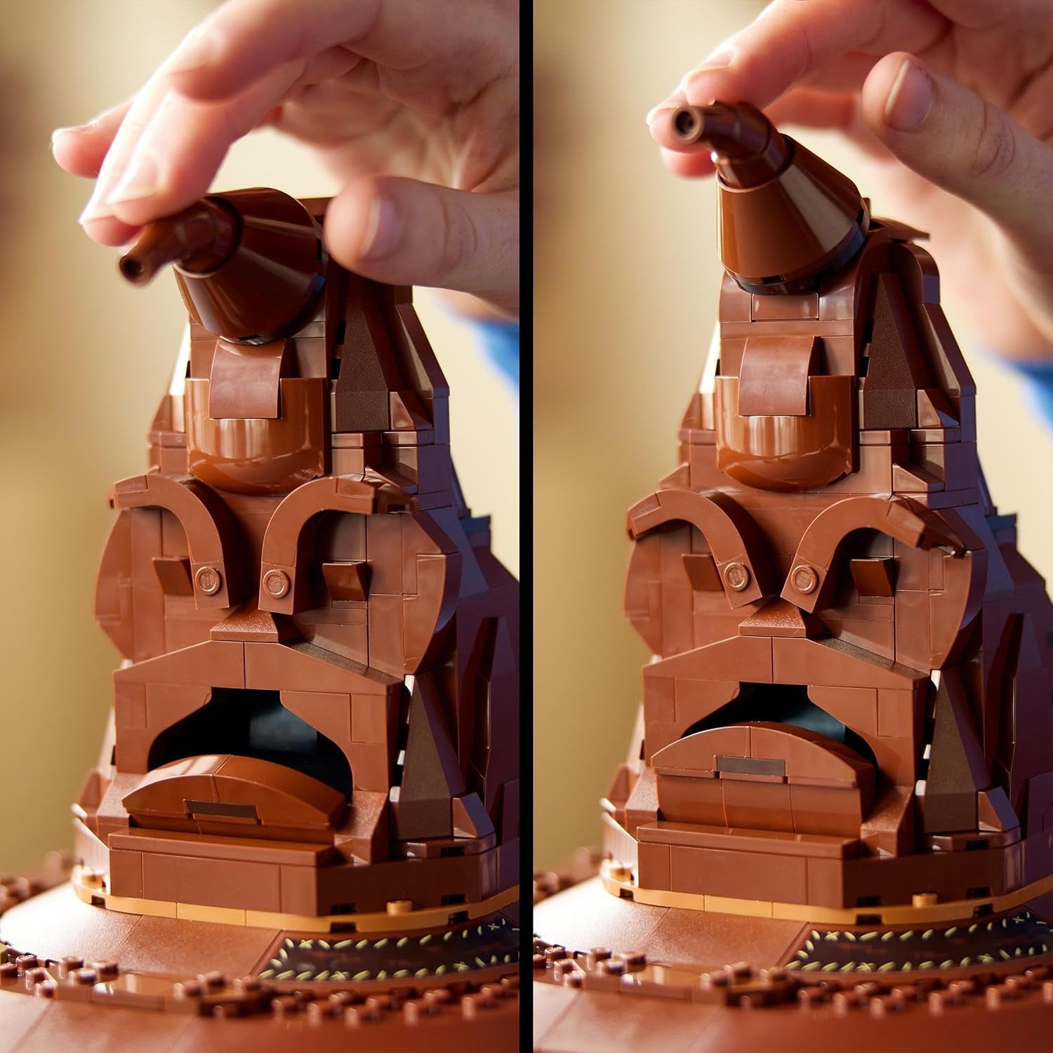 LEGO Harry Potter Cappello parlante Hogwarts Modello Film per adulti Regalo per donne Uomini Mamma Papà Con 31 combinazioni di suoni casuali ti sistema nella tua casa di Hogwarts 76429 Set da costruzione Besuche den LEGO-Store