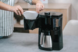 Melitta Look Therm - Macchina per caffè espresso con filtro, caraffa termica e serbatoio dell'acqua rimovibile, per un massimo di 10 tazze di caffè, nera
