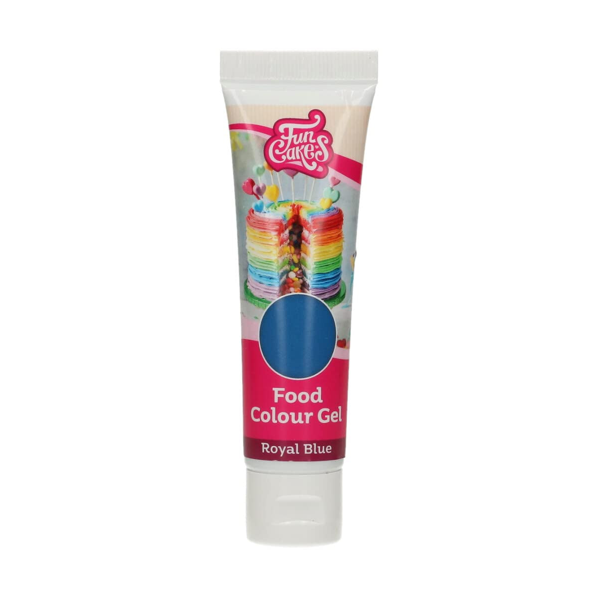 Colorante alimentare Funcakes, gel blu reale: colorante alimentare altamente concentrato per pasta, panna, fondente e marzapane. Dosaggio facile. Una sola goccia per creare colori vivaci. Halal. 30 g.