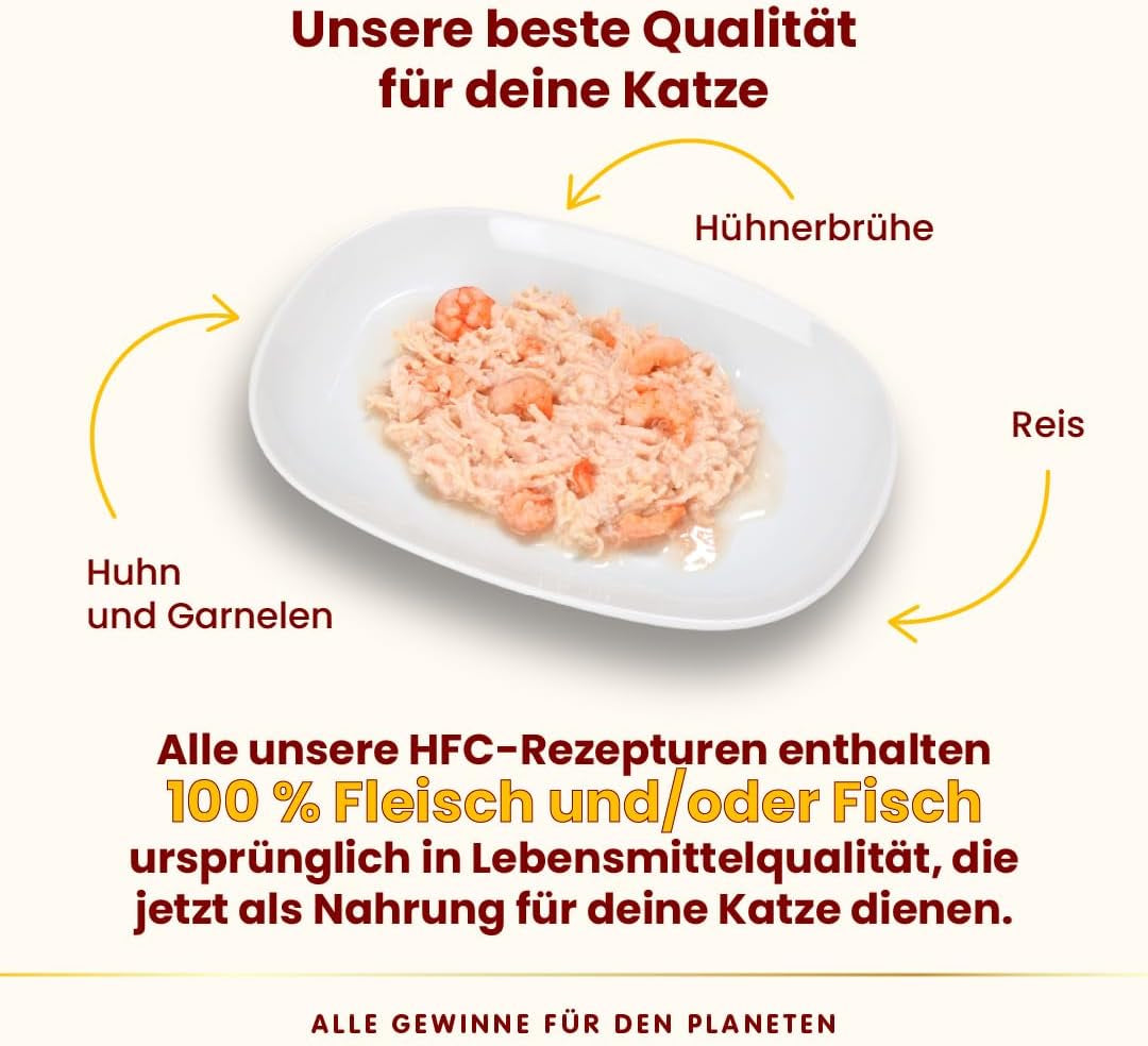 Almo Nature HFC Alimento umido naturale per gatti - Ricette assortite con pollo - 6 x 70g