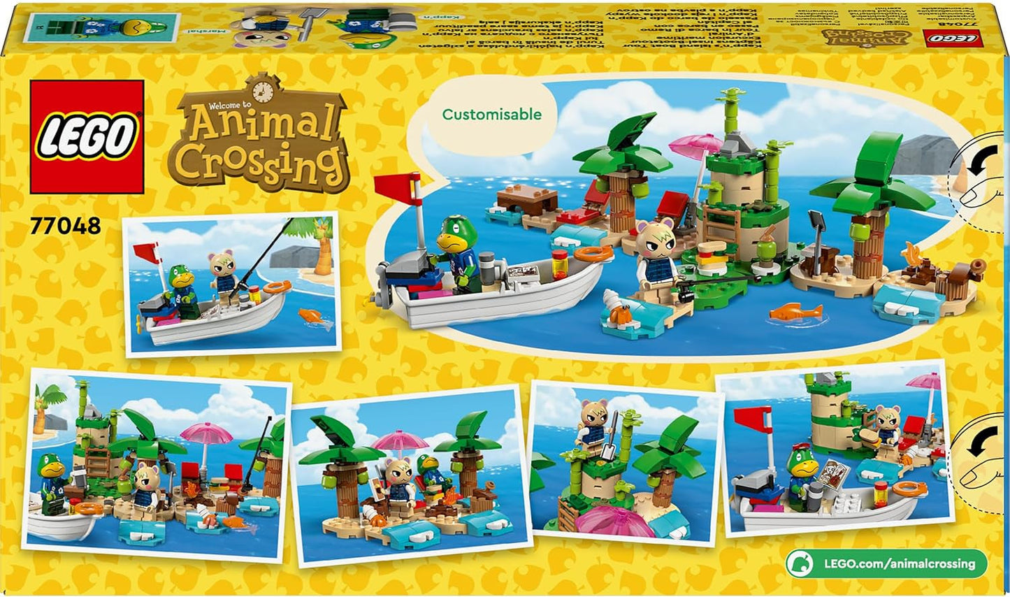 LEGO Animal Crossing Käptens Island Boat Tour, giocattolo creativo per bambini con 2 minifigure della serie di videogiochi incluso Huschke, regalo per ragazze e ragazzi a partire da 6 anni 77048 Set da costruzione Besuche den LEGO-Store