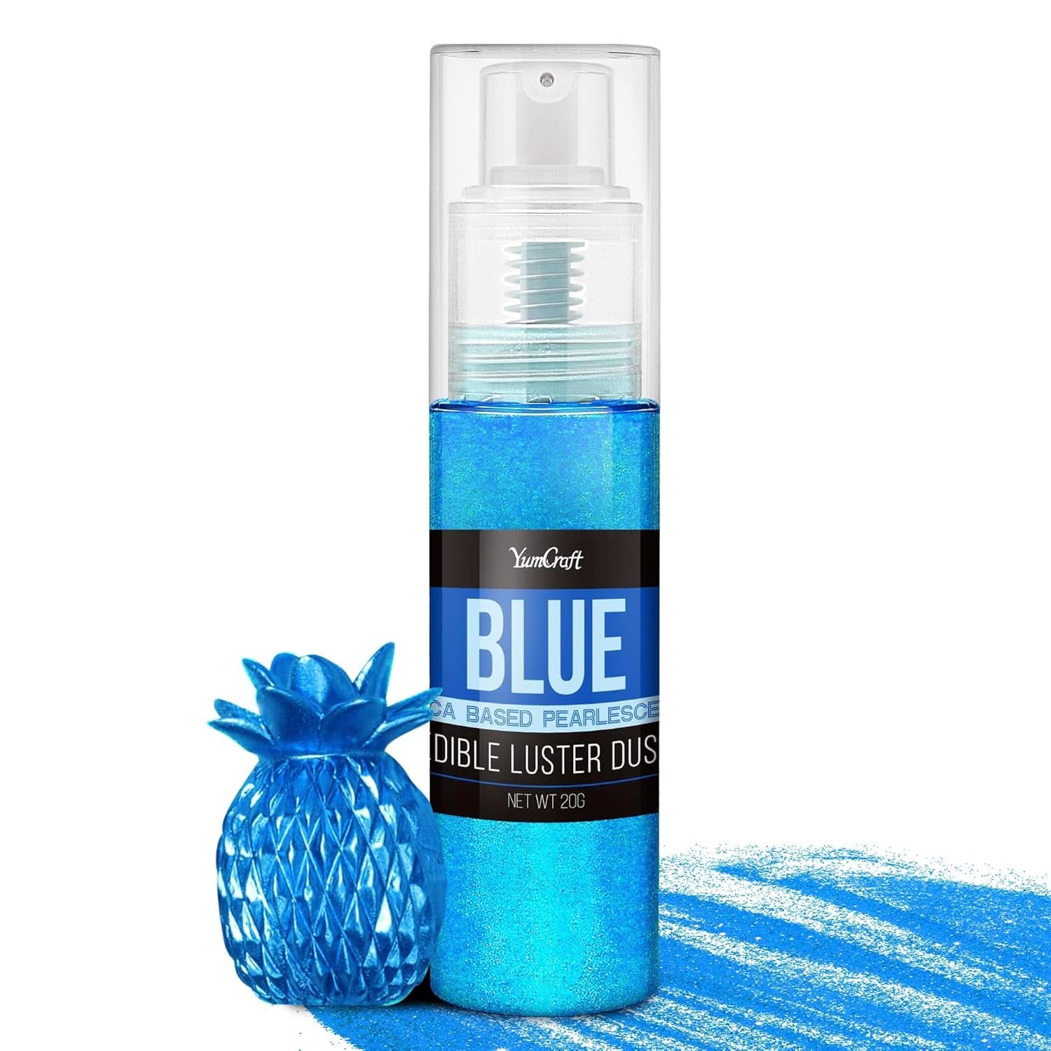 Spray commestibile glitterato, 20 grammi Naty Shop Blu