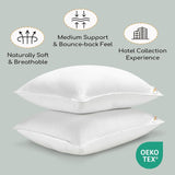 HARBOREST Cuscino per Letto per Dormire, 2 Pezzi, Peluche di Lusso, Cuscino Alternativo, Buono per chi dorme sul fianco e sulla Schiena, Collezione Hotel, Cuscino, Formato Standard/Queen, 50,8 X 66 cm Naty Shop Cuscini Standard