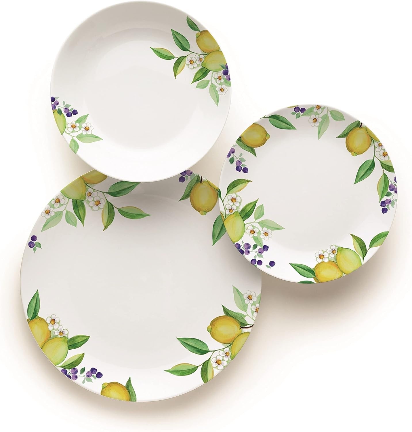 Servizio tavola Excelsa Lemon, 18 pezzi, porcellana, bianco/limone