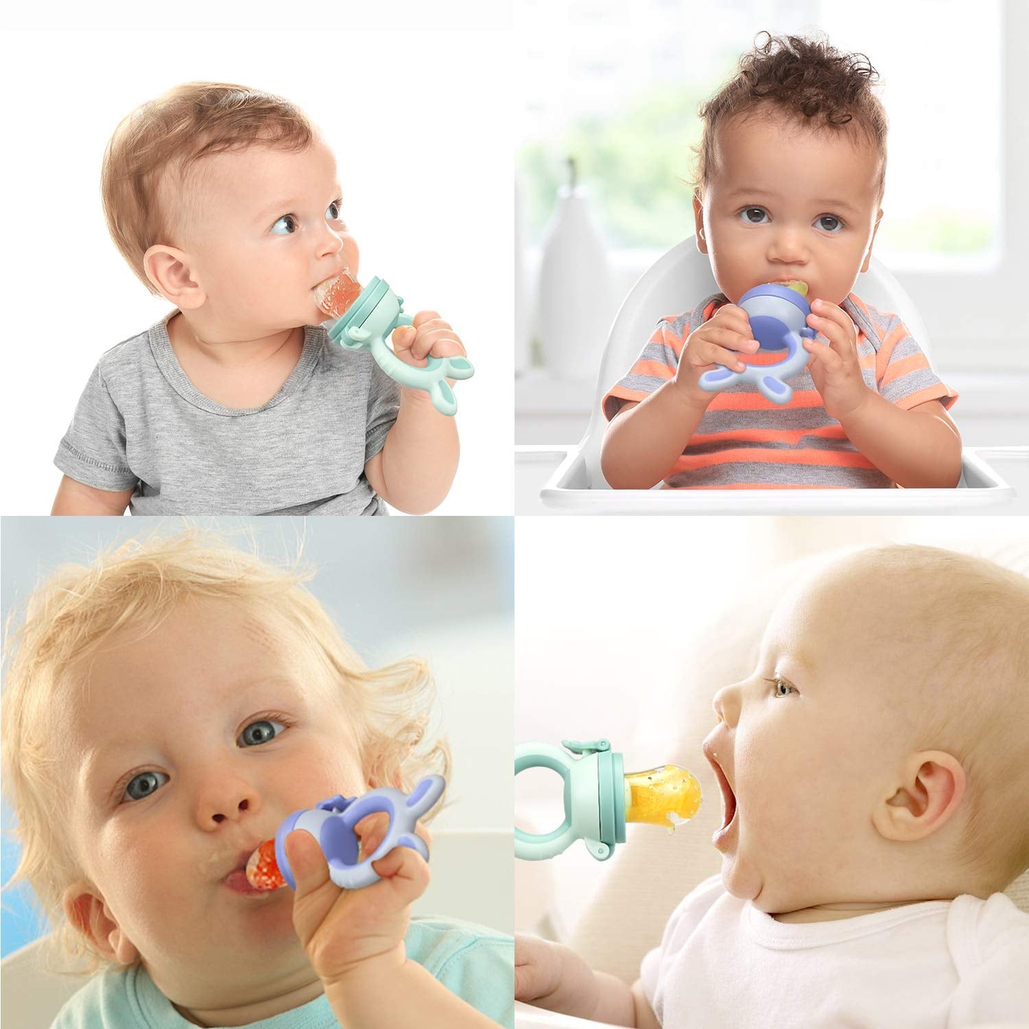 Tétine Pour Bébé/Tétine à Fruit/Tetine Grignoteuse Bebe/Tétine D'alimentation Pour Bébé - Giocattolo per la dentizione Pour Bébé, senza BPA (confezione da 2)