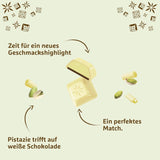 Schogetten Pistacchio Bianco | Cioccolato bianco con ripieno di crema al pistacchio | 100 g| Convenientemente porzionato (confezione da 3)
