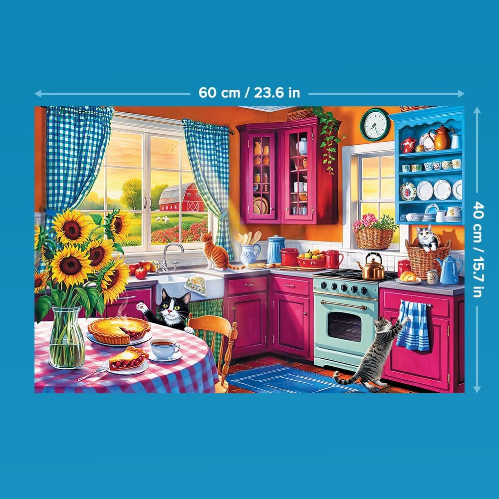 Trefl - Puzzle Easypiece: Mattina in Cucina - 300 Pezzi - Pezzi Grandi, Puzzle Facile, per Adulti e Bambini Puzzle 10+ Naty Shop