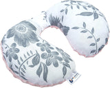 Medi Partners Cuscino per il collo del bambino Supporto per il collo 100% cotone / Minky Cuscino per il collo del bambino per auto Passeggino Viaggi Viaggio Sonno Cuscino per il collo Snooze Roll (REH con Minky grigio) Cuscini ortopedici cervicali Naty Shop Berry con Minky rosa