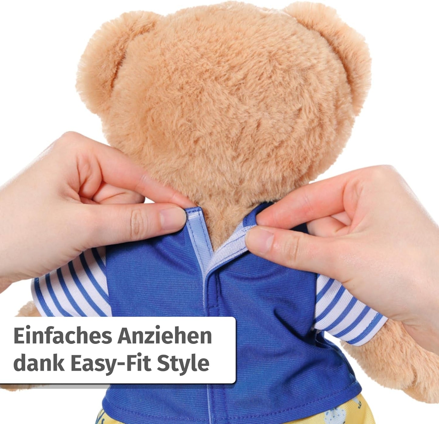 Costume da pescatore Teddy Baby Born con canna da pesca per bambole da 43 cm e orsacchiotto, 835982 Zapf Creation