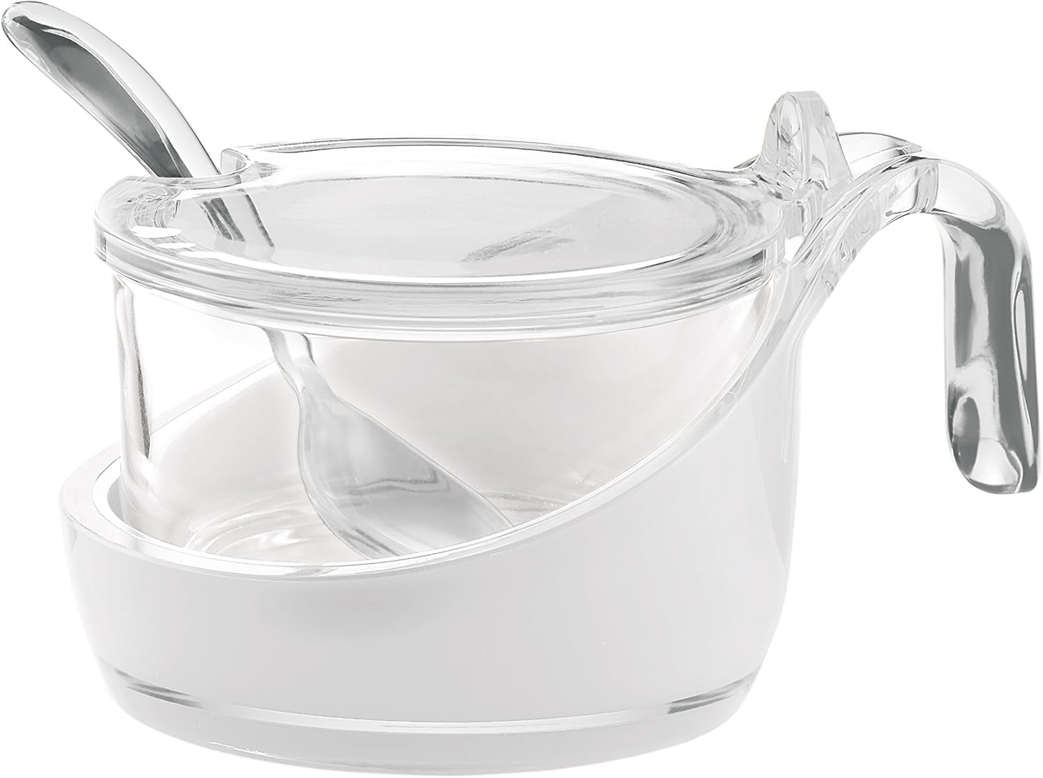 Guzzini - Glam/Vintage, Scatola formaggi, Vasetti di marmellata, Shaker con cucchiaio - Trasparente, 13,8 x 10 x h8 cm - 24890000
