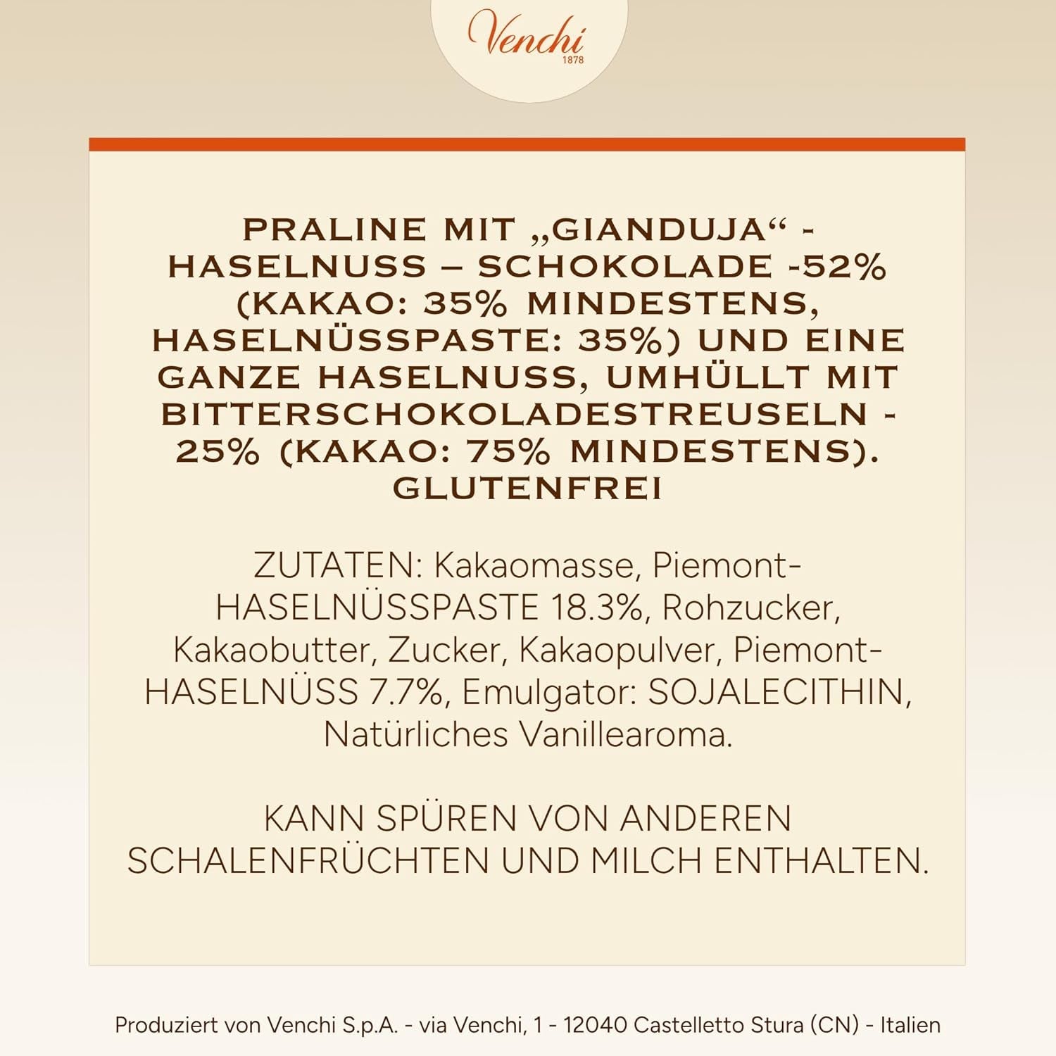 Venchi – Chocoviar Gianduia, praline in sacchetto da 1 kg, cioccolato Gianduia prodotto esclusivamente con “Nocciole di bosco Piemonte”, senza glutine, senza coloranti artificiali e senza conservanti