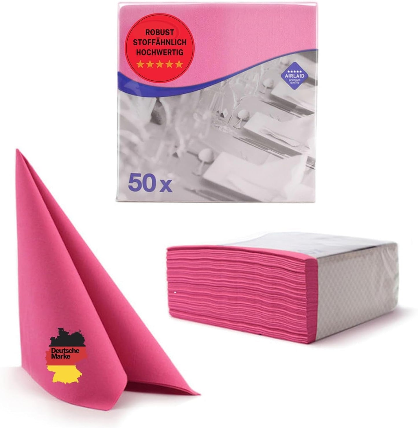 50 Tovaglioli Aroba Airlaid Aspetto Tessuto 19 COLORI 40X40 Cm 1/4 Piega Tovaglioli Matrimonio Aspetto Tessuto Di Alta Qualità Per Anniversari Hotel Catering Vacanze Natale Matrimonio Rosa