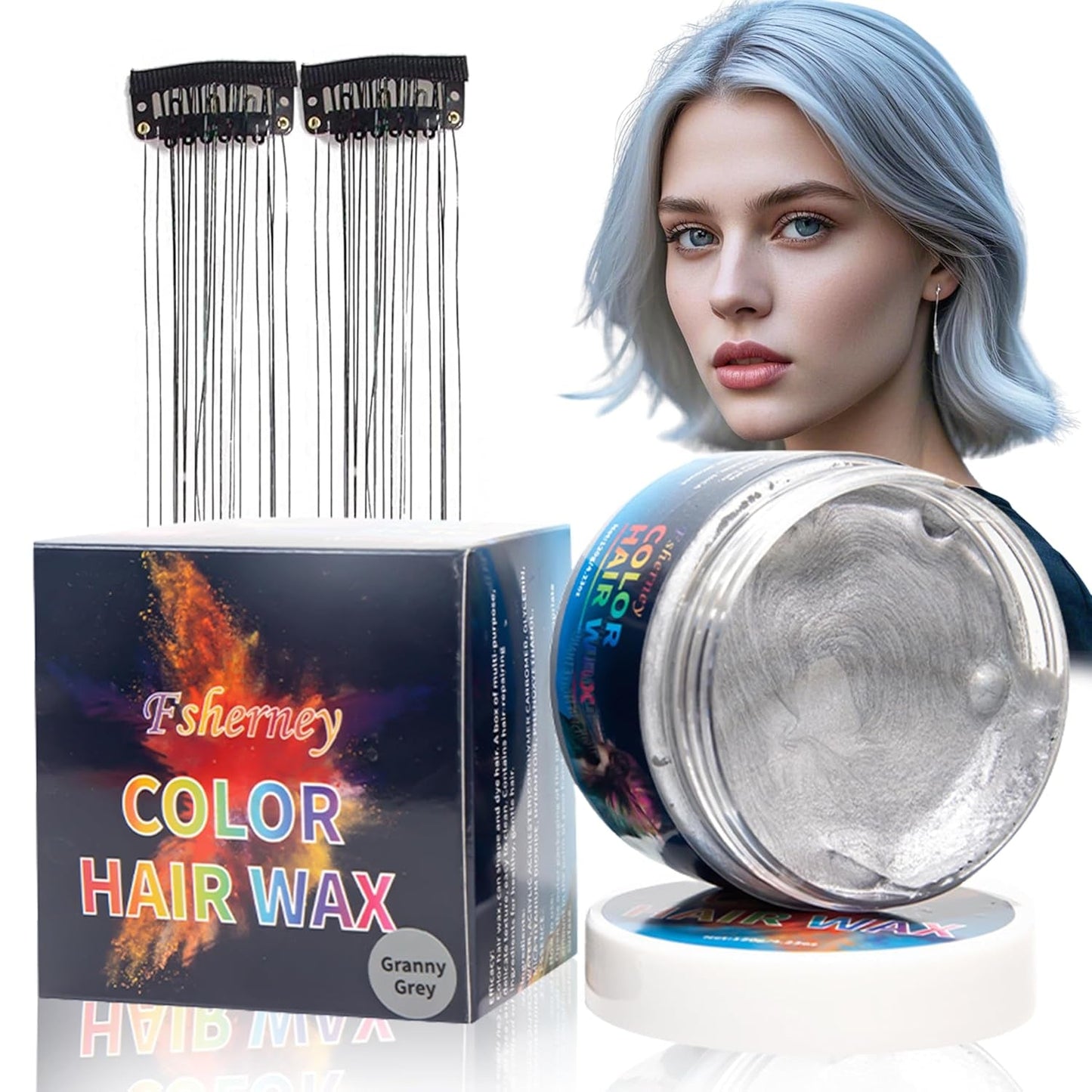 Tintura Per Capelli Temporanea Verde - Cera Colorante Per Capelli, Tonalità Per Capelli Per Uomini Donne, Pomata Per Capelli Naturale, Cera Colorante Per Capelli Con Clip Colorate Per Colorazioni Pazzesche Per Feste (4,23 Once, Verde) Naty Shop Tintura Per Capelli Grigia 1G (1 Confezione)