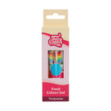 Colorante alimentare Funcakes Gel Turchese: colorante alimentare altamente concentrato per pasta, panna, fondente e marzapane. Dosaggio facile. Una sola goccia per creare colori vivaci. Halal. 30 g.