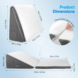 Cuscino in piuma per letto e divano, L50xP50xH26 Cuscino da lettura doppio con fodera lavabile, memory foam, per russare e per un maggiore comfort nella zona del collo e della schiena