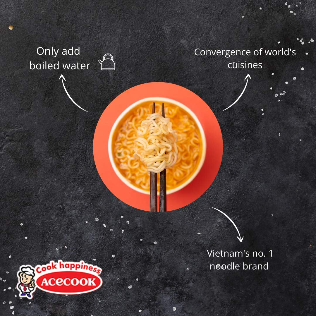 ACECOOK - Noodles di riso istantanei OR Nam Vang - Confezione multipla (24 x 71 g)