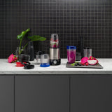 Russell Hobbs Mixer [Multifunzione - Robot da cucina] Nutriboost (Inkl. 5 Bpa-Free e Spülmaschinengeeignete Behälter + Deckel, 22.000 U/Min, 0.9 Ps-Motor) Elektrischer, Smoothie-Maker 23180-56 Kitchen Naty Shop