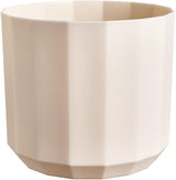 Vaso rotondo elho Facet 23 cm - per uso interno - 100% plastica riciclata - Ø 22,7 x H 20,4 cm - Rosa/Rosa mandorla