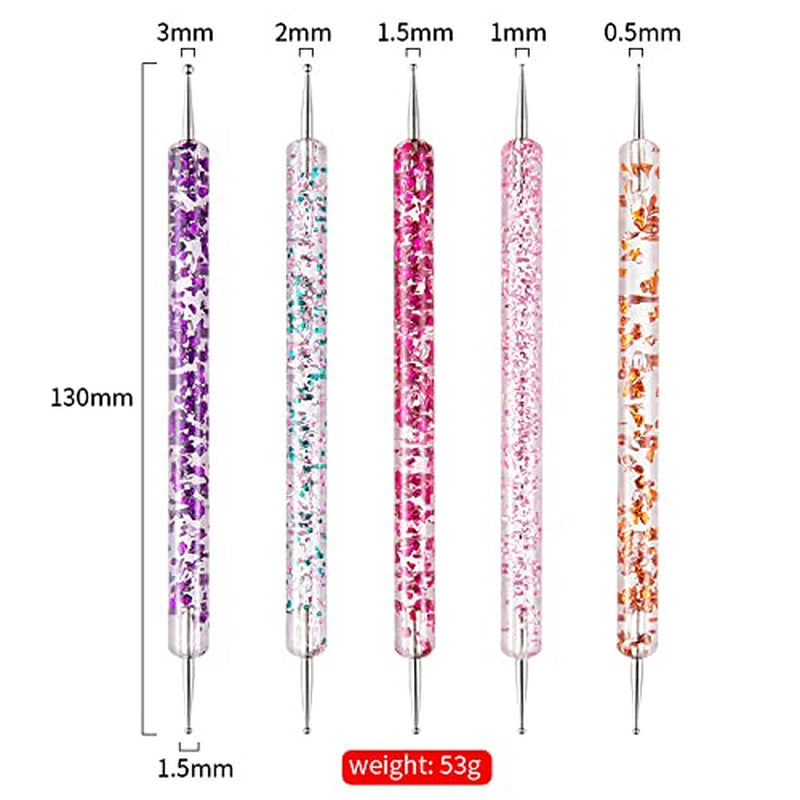 Set di spilli per nail art, 20 pezzi Nageldesign Malerei Pinsel, Pinsel professionali per nail art, Pinsel per nail art, rosa