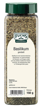 - Basilikum gerebelt | Mediterranes Gewürzkraut für Grossverbraucher | Mit praktischem Streuaufsatz | 150 g nel grande sforzo