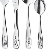 WMF Animals set posate in acciaio inox per bambini, 4 pezzi, lucido Cromargan Kitchen Naty Shop