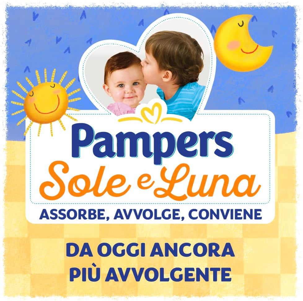 Pannolini Pampers Sun and Moon Midi, taglia 3 (4-9 kg), 120 pannolini