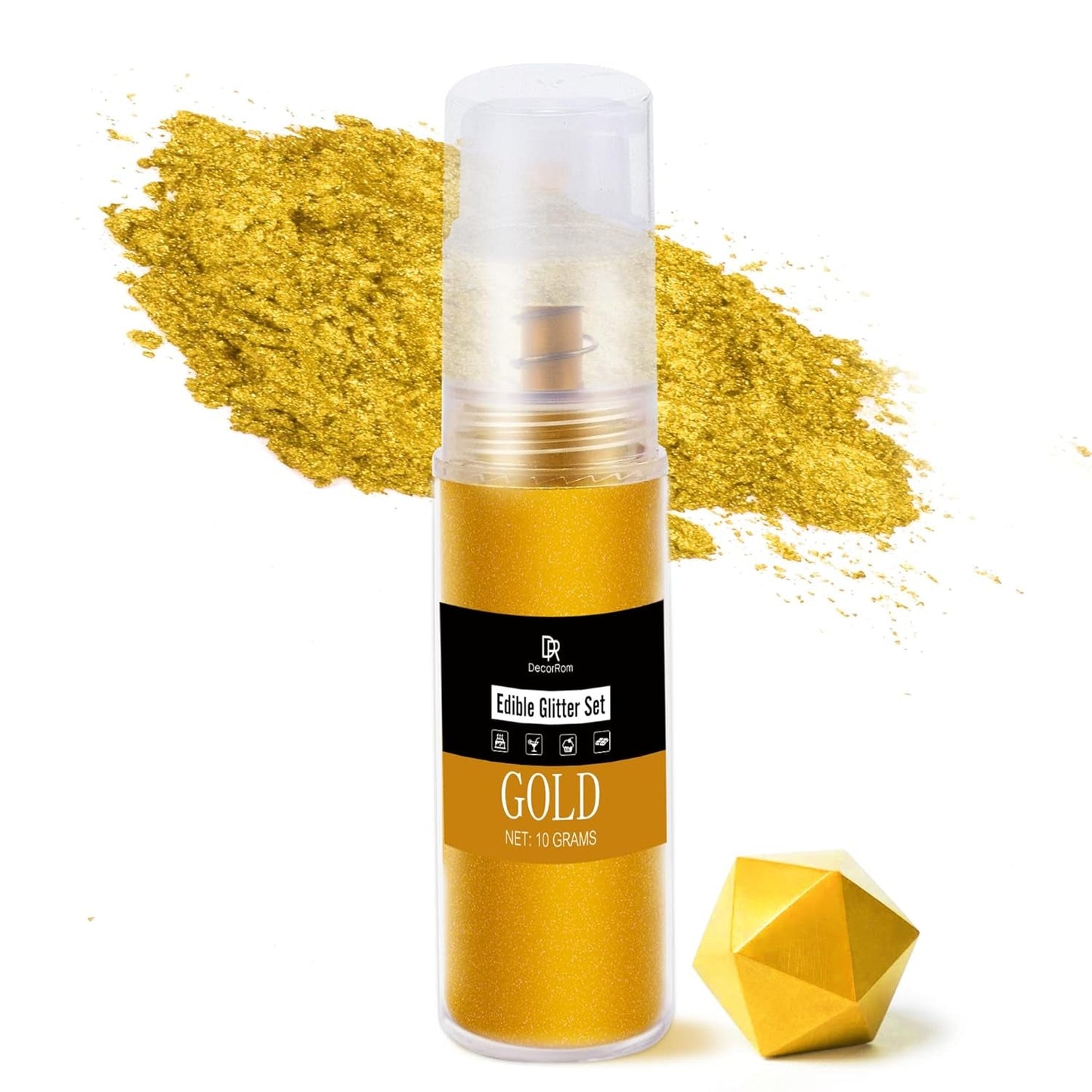 DecoRom, glitter commestibile, polvere, 10 grammi Glitter Naty Shop Gold