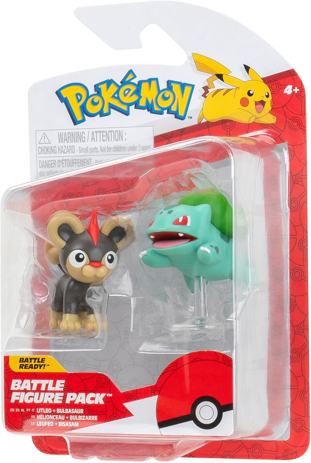 Pokémon PKW3583 - Battle Figure Pack - Leufeo & Bisasam, Figure ufficiali dettagliate, 5 cm cadauna Action figures Naty Shop