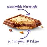 Milka LU – Cioccolato al latte alpino con croccanti biscotti LU – 87g