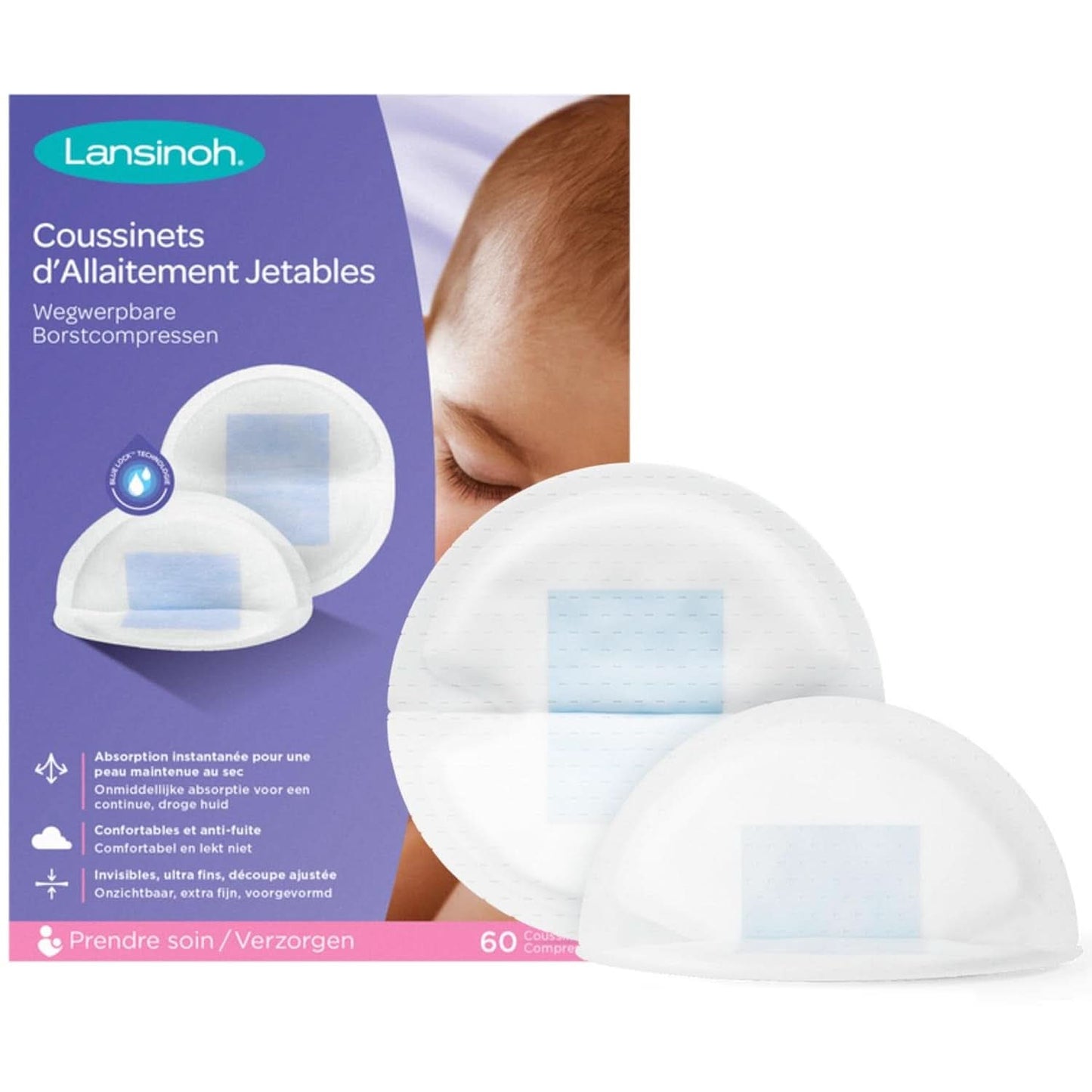 Lansinoh Einweg-Stilleinlagen, 60 Stück Accessori per Alimentazione e Allattamento Bebe Naty Shop