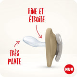 Ciucci NUK Space Night, 0-6 mesi, prese d'aria extra large, si illuminano al buio, silicone senza BPA, volpe e coccinella, confezione da 2