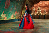 BARBIE Lunar New Year Puppe - Sammelfigur mit Traditionaler Hanfu-Robe und chinesischen Drucken, ispirato a Dunhuang-Höhlenmalereien, compresi Puppenständer und Echtheitszertifikat, HJX35