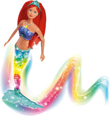 Simba 105733656 - Steffi Love Bambola Sirena Scintillante (39 cm) - Sirena Luminosa che Cambia Colore Arcobaleno Luminoso Giocattolo Impermeabile per Bambini dai 3 Anni in su